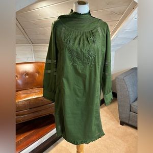 Jcrew embroidered tunic  dress with slip- Womens size XL